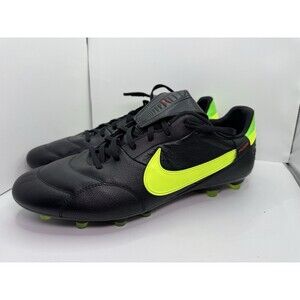 NIKE Men’s Soccer Cleats PREMIER III FG BLACK-VOLT-GREEN STRIKE SZ 12 HM0265-008